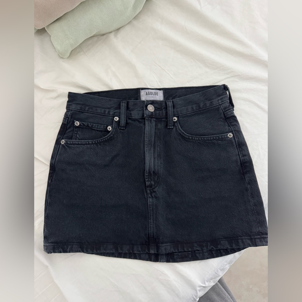 Agolde Black Mini Skirt